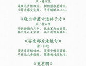有关夏天的诗句,古风中的炎炎夏日